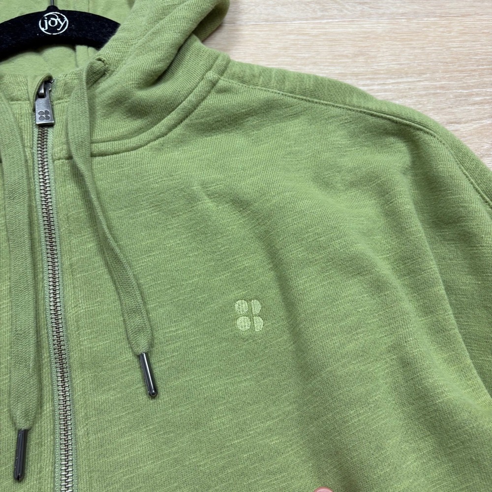 Sweaty Betty Full Zip Crop Hoodie Women's XL‎ Color Green - Picture 2 of 7
